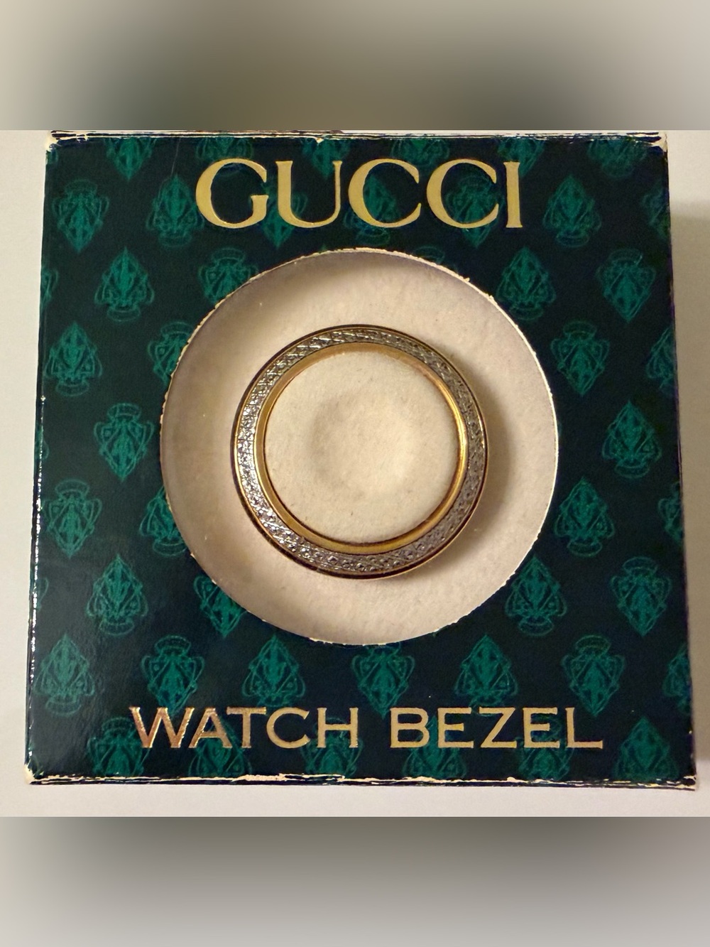 Rare~Gucci *Diamond-Cut* Bezel (ONLY) with Original Bezel Box~1100/11/12.2/1200